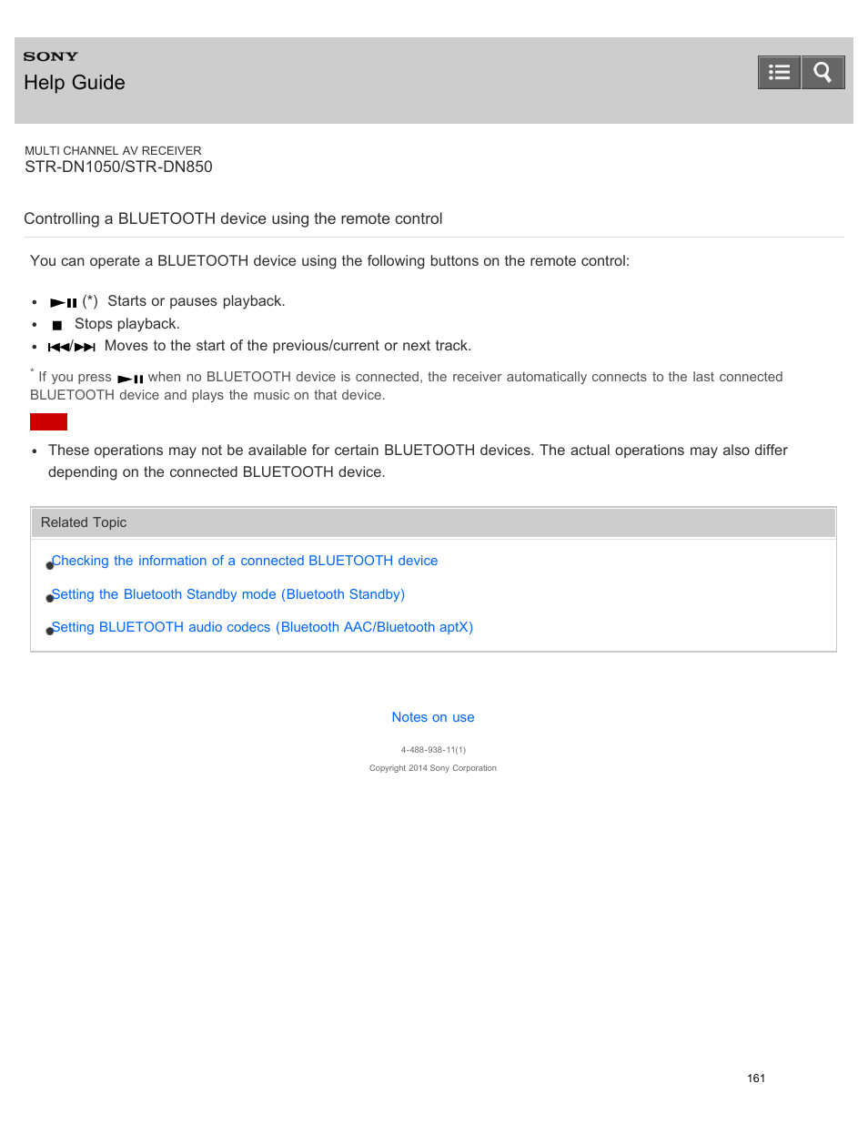 Help guide | Sony STR-DN1050 User Manual | Page 172 / 379