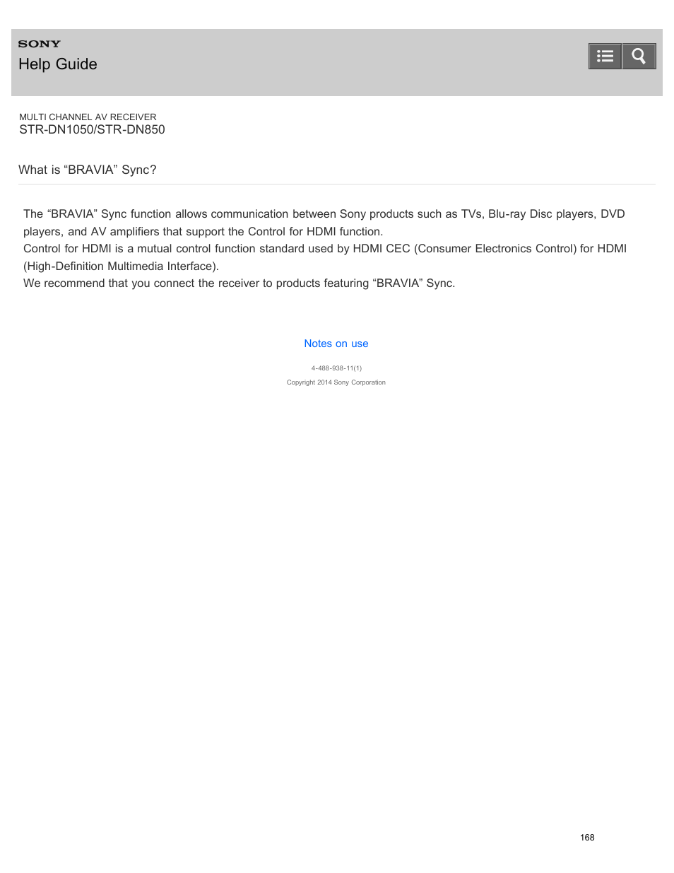 What is “bravia” sync, Help guide | Sony STR-DN1050 User Manual | Page 179 / 379