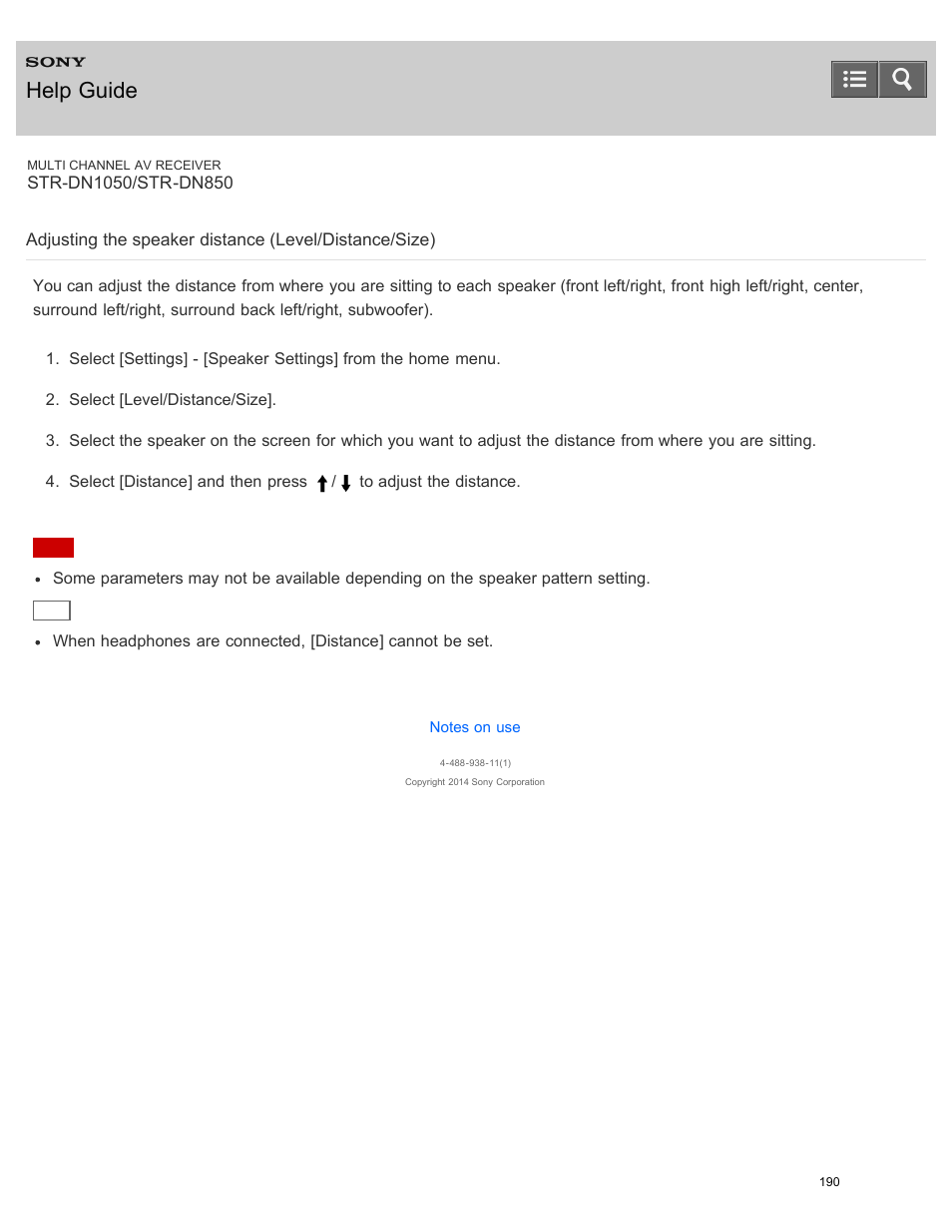 Help guide | Sony STR-DN1050 User Manual | Page 201 / 379