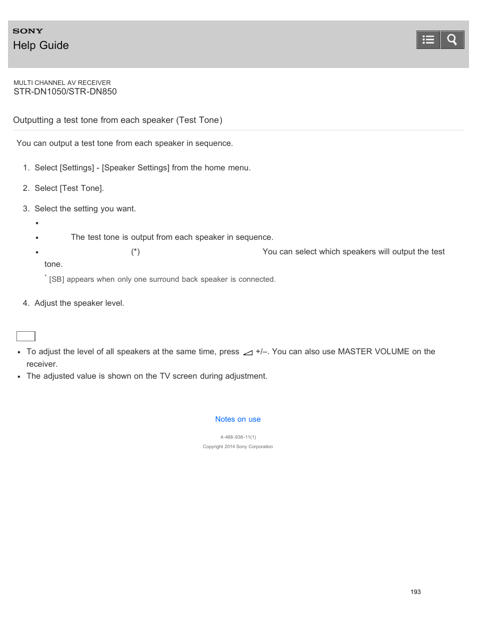 Help guide | Sony STR-DN1050 User Manual | Page 204 / 379