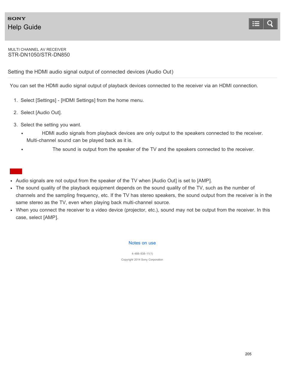 Help guide | Sony STR-DN1050 User Manual | Page 216 / 379