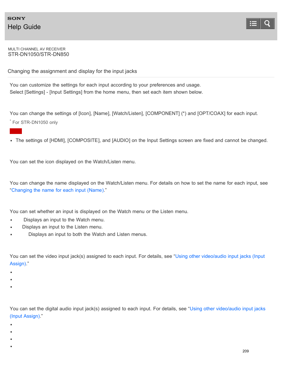 Help guide | Sony STR-DN1050 User Manual | Page 220 / 379