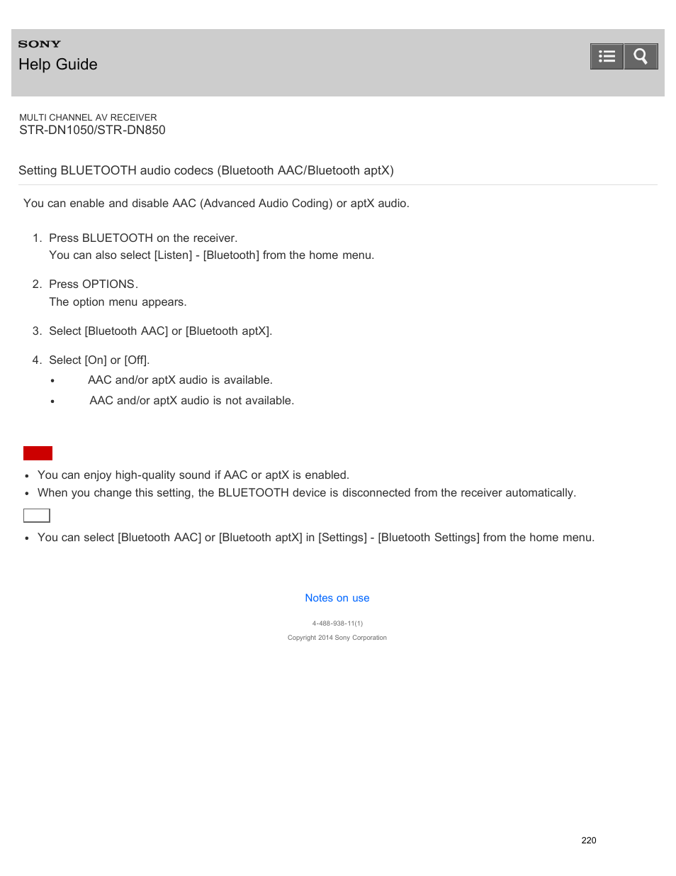 Help guide | Sony STR-DN1050 User Manual | Page 231 / 379