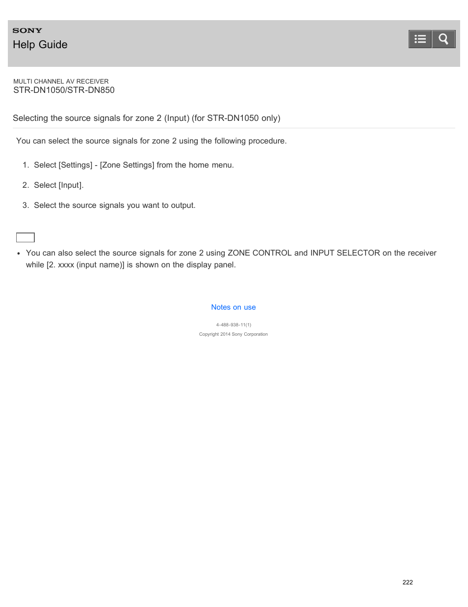 Help guide | Sony STR-DN1050 User Manual | Page 233 / 379