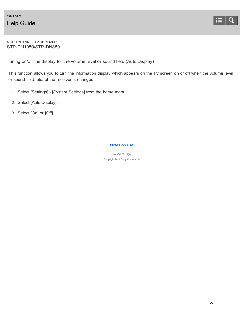 Help guide | Sony STR-DN1050 User Manual | Page 236 / 379