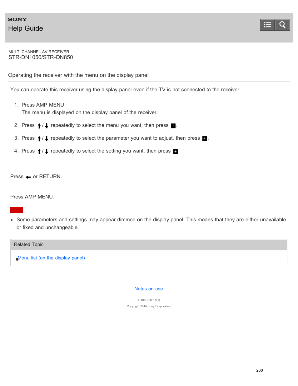 Help guide | Sony STR-DN1050 User Manual | Page 241 / 379