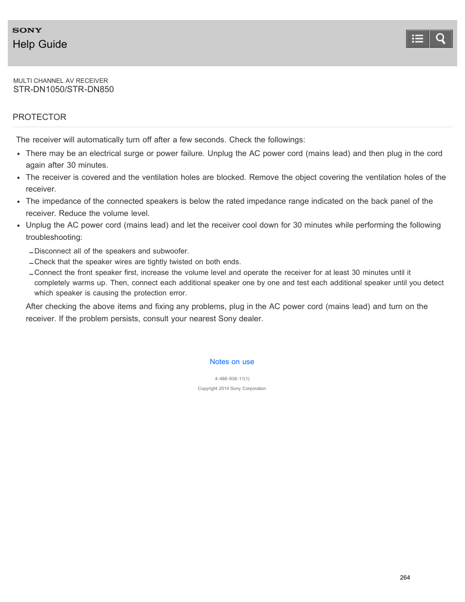 Protector, Help guide | Sony STR-DN1050 User Manual | Page 275 / 379