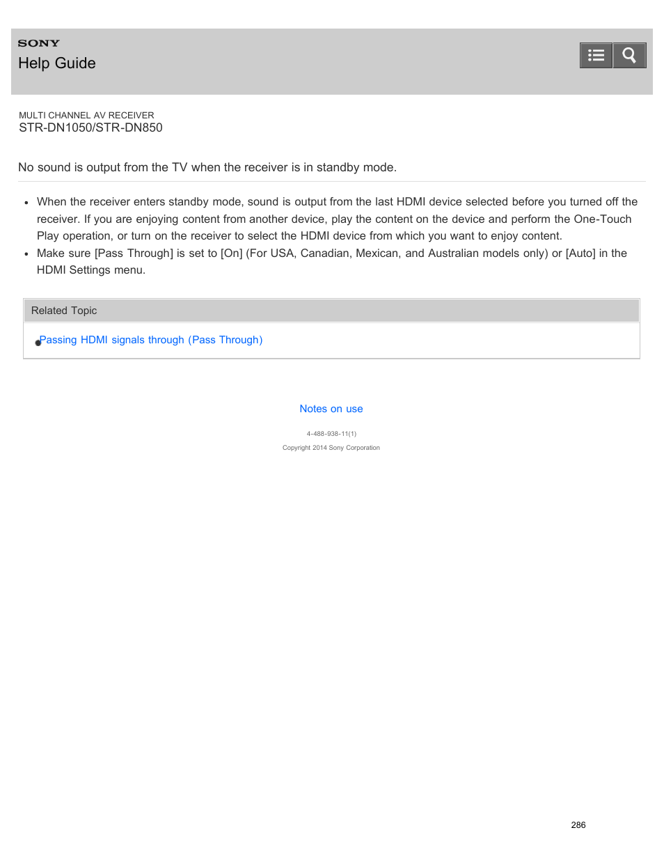 Help guide | Sony STR-DN1050 User Manual | Page 297 / 379