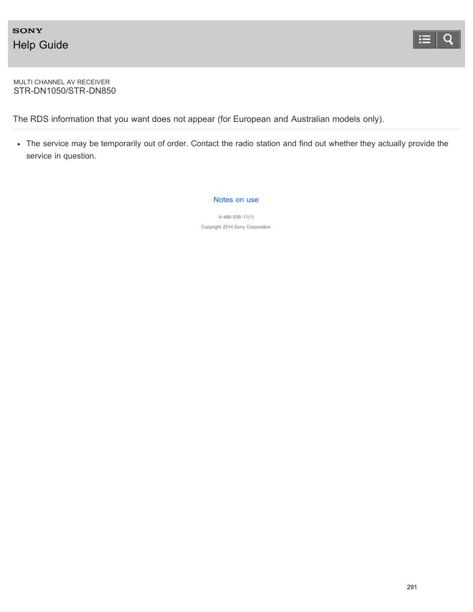 Australian models only), Help guide | Sony STR-DN1050 User Manual | Page 302 / 379