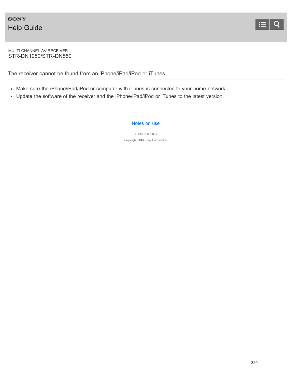 Help guide | Sony STR-DN1050 User Manual | Page 331 / 379