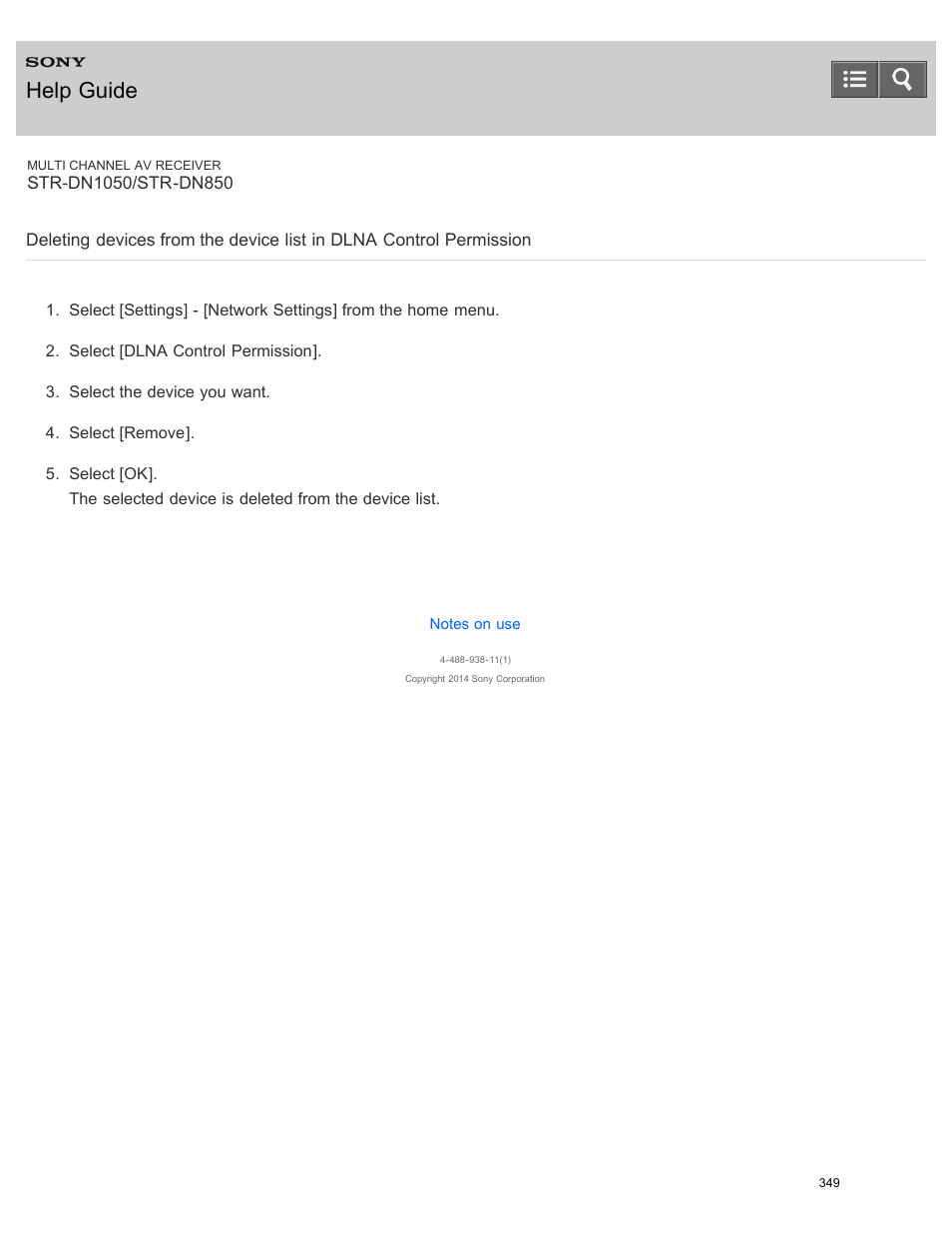 Help guide | Sony STR-DN1050 User Manual | Page 360 / 379