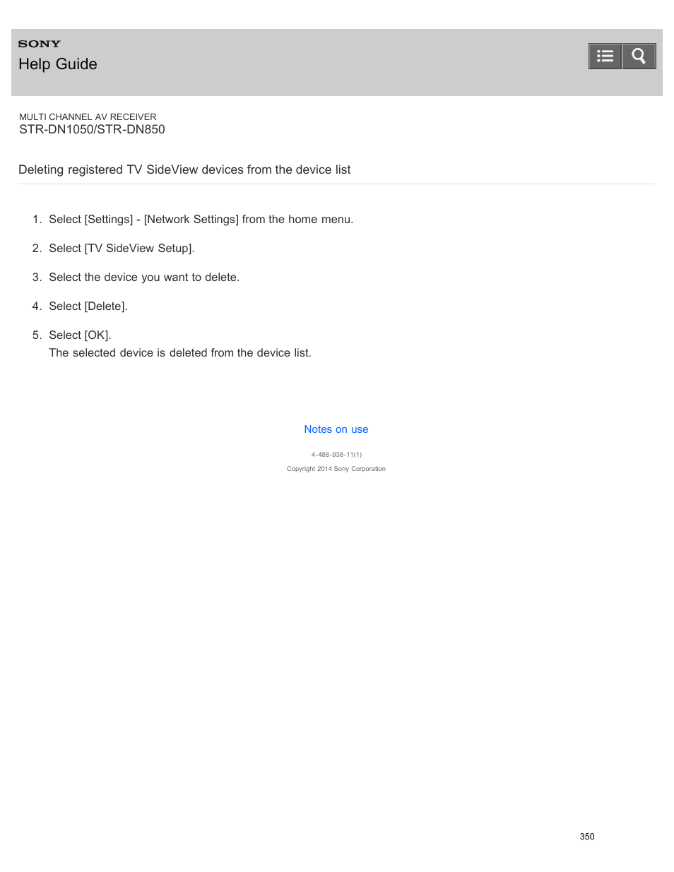 Help guide | Sony STR-DN1050 User Manual | Page 361 / 379