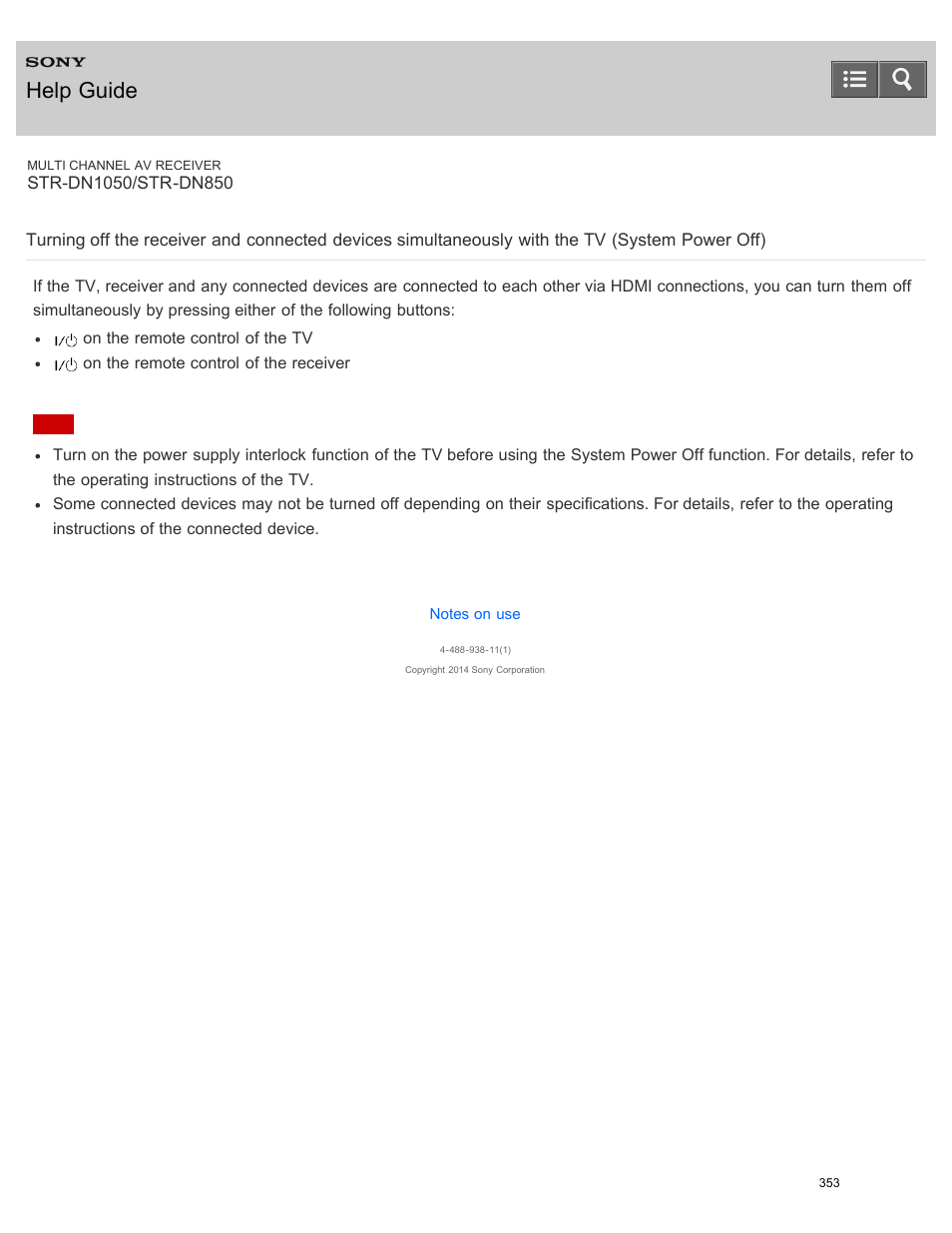 Help guide | Sony STR-DN1050 User Manual | Page 364 / 379