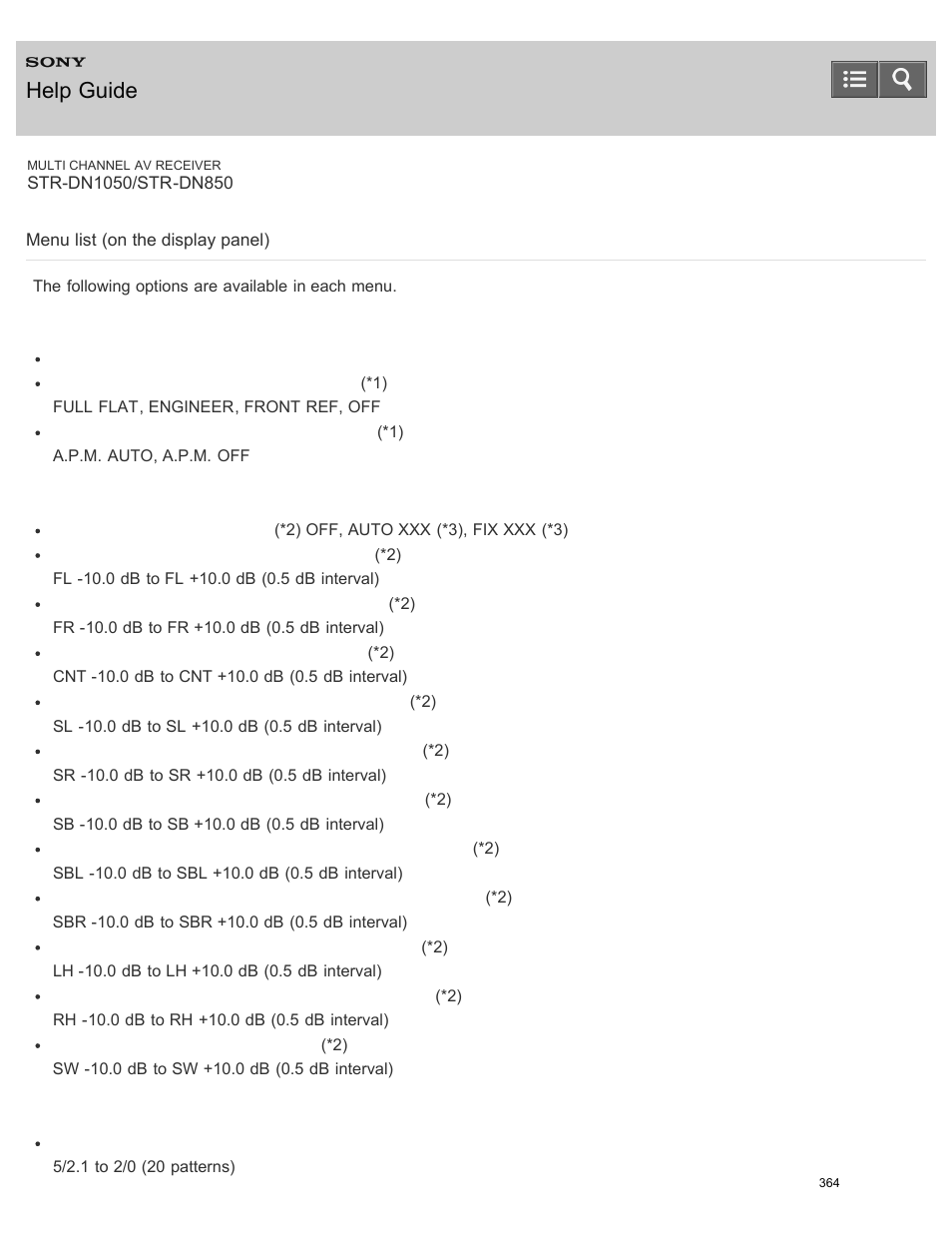 Help guide | Sony STR-DN1050 User Manual | Page 375 / 379