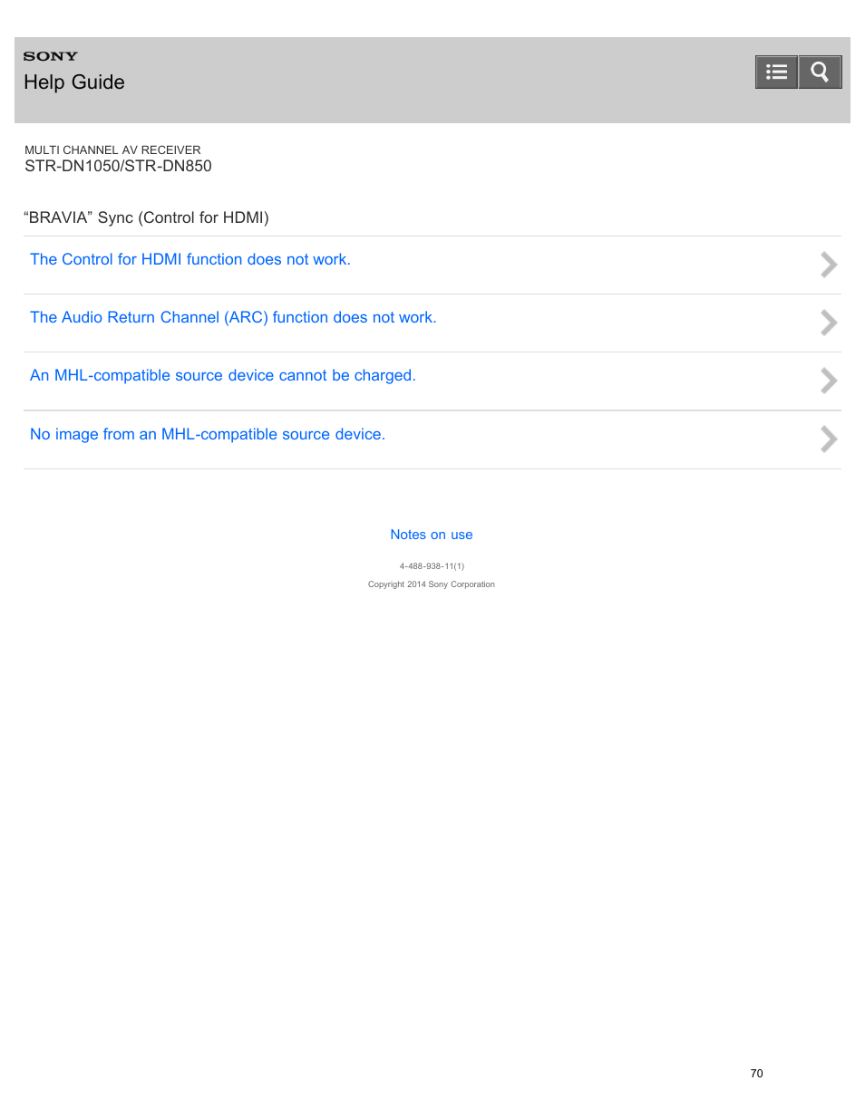 Bravia” sync (control for hdmi), Help guide | Sony STR-DN1050 User Manual | Page 81 / 379