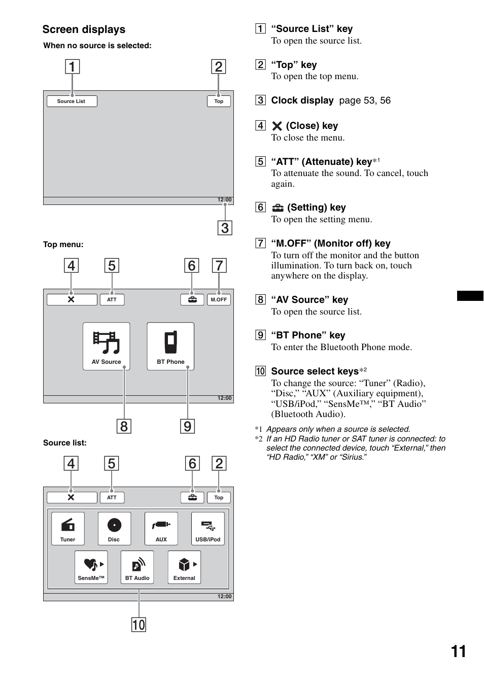 Sony XAV-70BT User Manual | Page 11 / 220