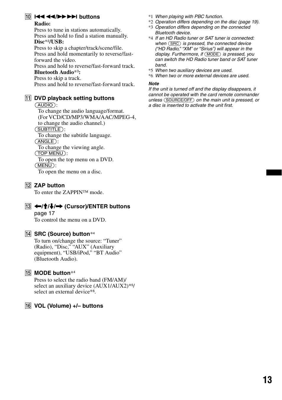 Sony XAV-70BT User Manual | Page 13 / 220