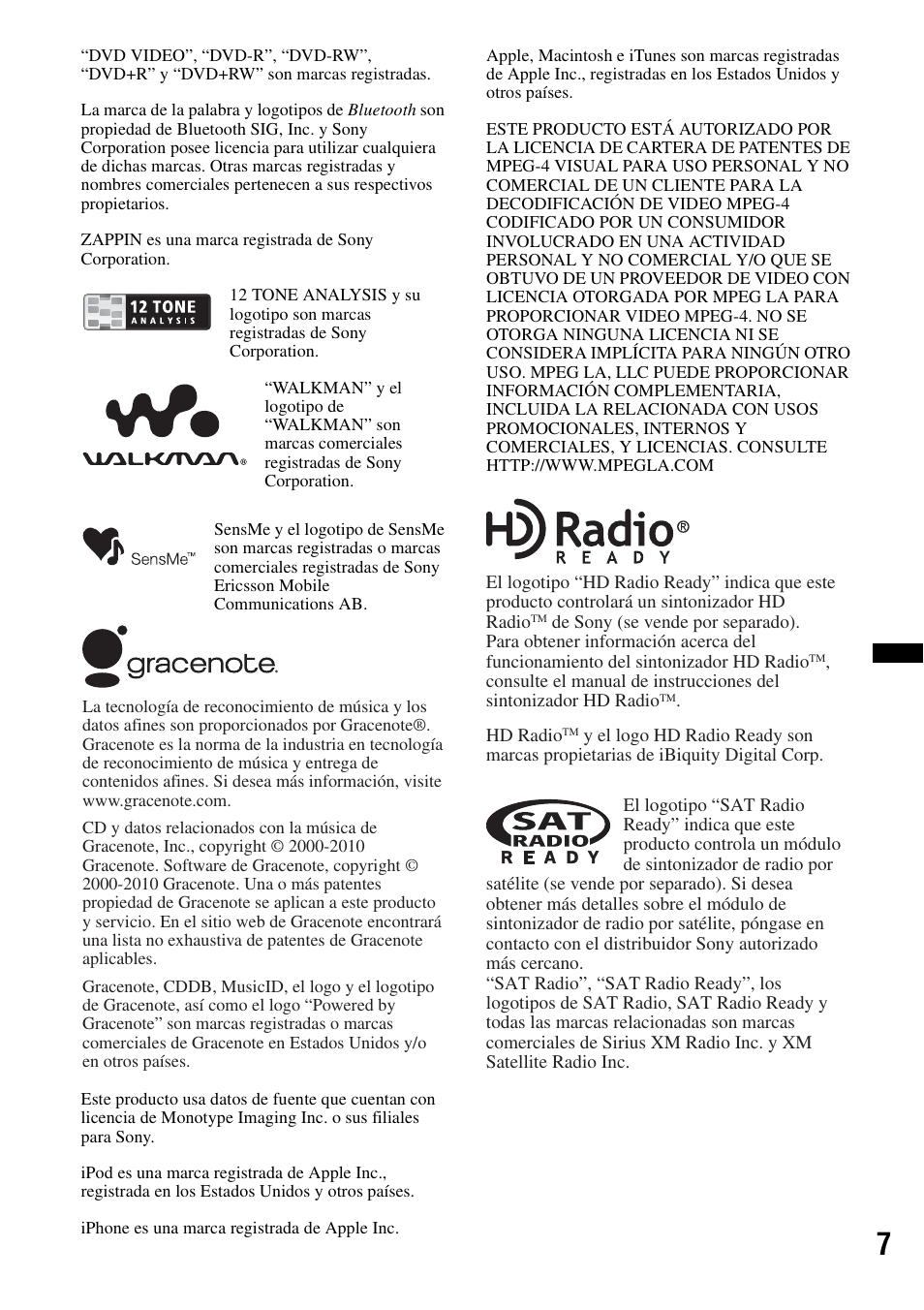 Sony XAV-70BT User Manual | Page 151 / 220