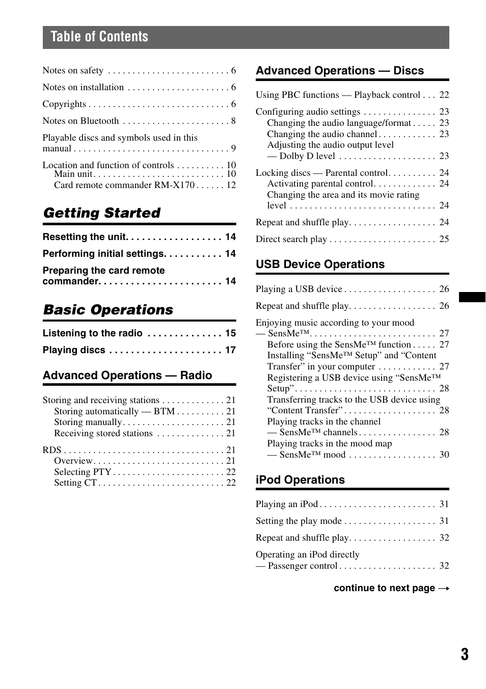 Sony XAV-70BT User Manual | Page 3 / 220