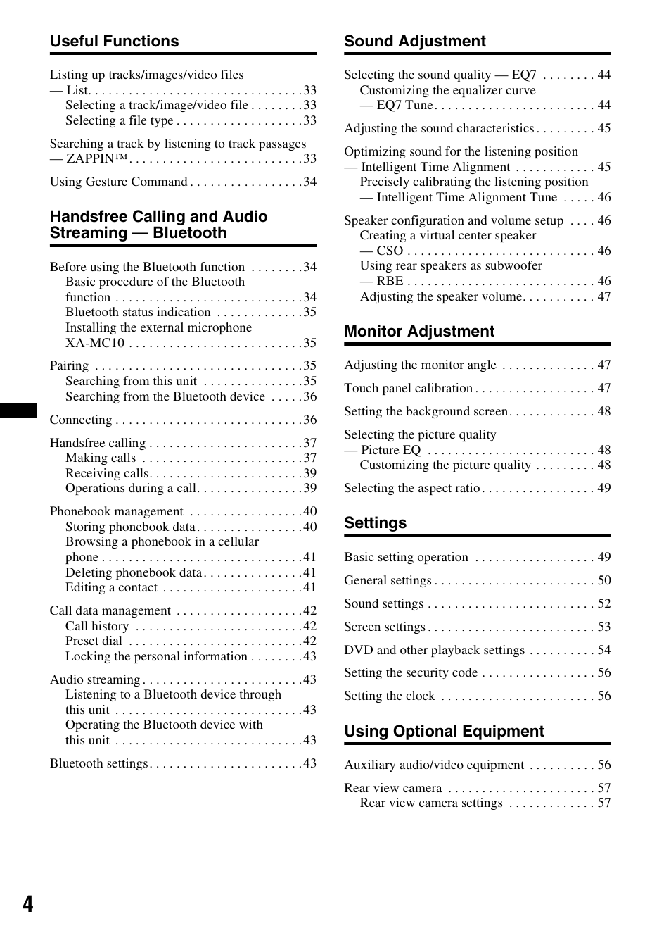 Sony XAV-70BT User Manual | Page 4 / 220