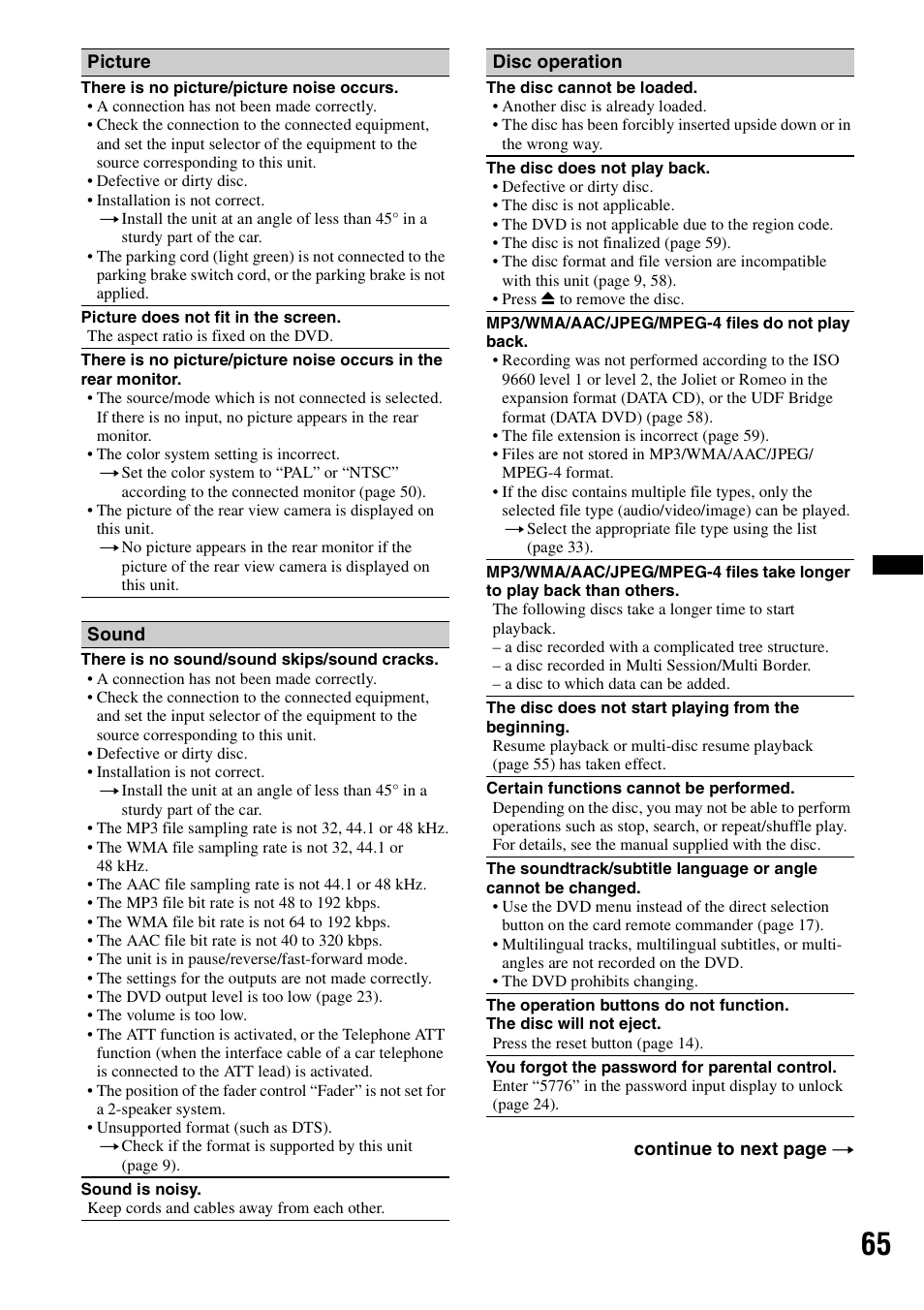 Sony XAV-70BT User Manual | Page 65 / 220