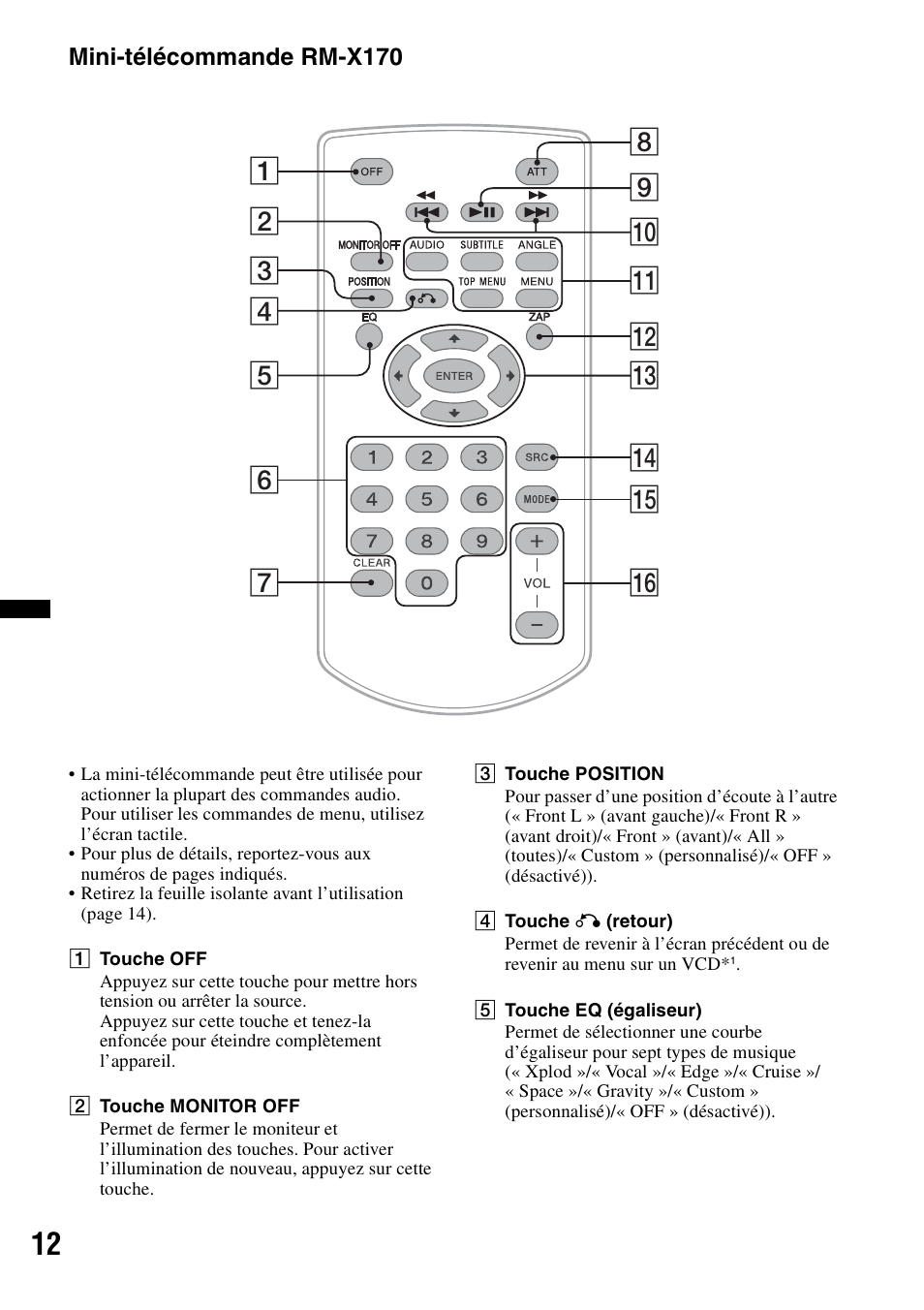 Mini-télécommande rm-x170 | Sony XAV-70BT User Manual | Page 82 / 220