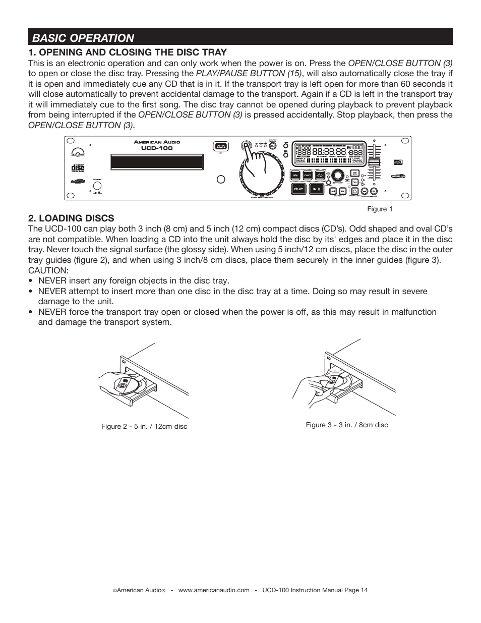 Basic operation | American Audio UCD-100 User Manual | Page 14 / 31