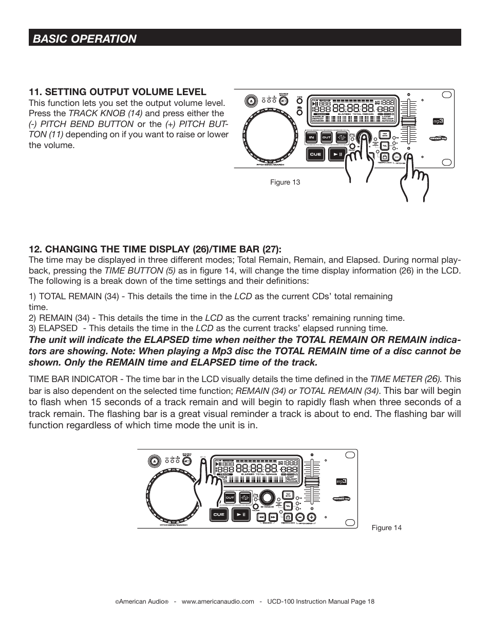 Basic operation | American Audio UCD-100 User Manual | Page 18 / 31