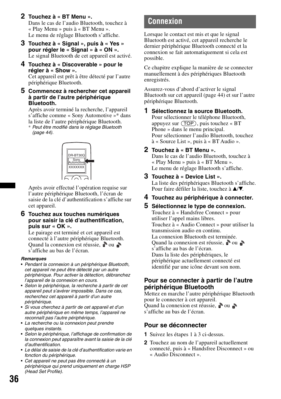 Connexion | Sony XAV-622 User Manual | Page 108 / 228