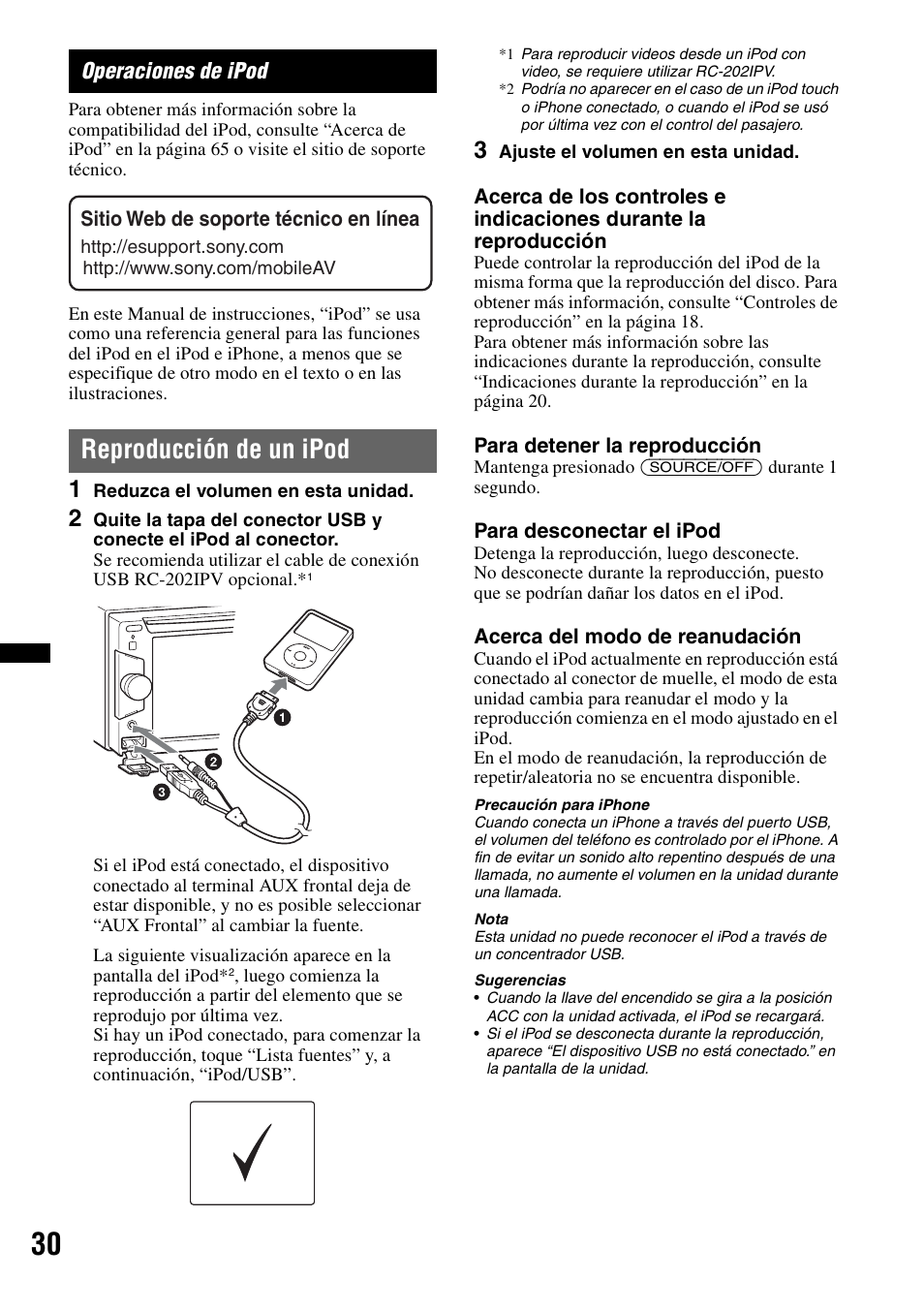 Operaciones de ipod, Reproducción de un ipod | Sony XAV-622 User Manual | Page 178 / 228