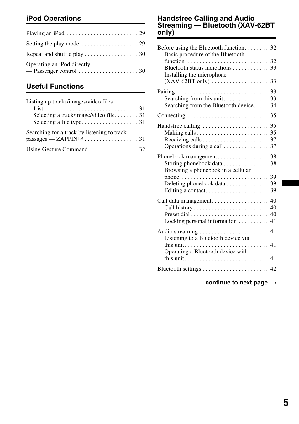 Sony XAV-622 User Manual | Page 5 / 228