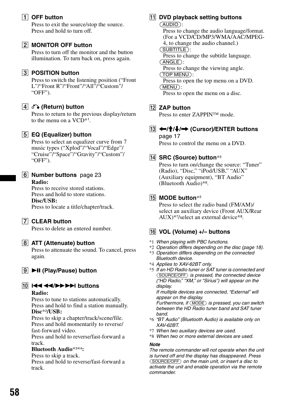 Sony XAV-622 User Manual | Page 58 / 228