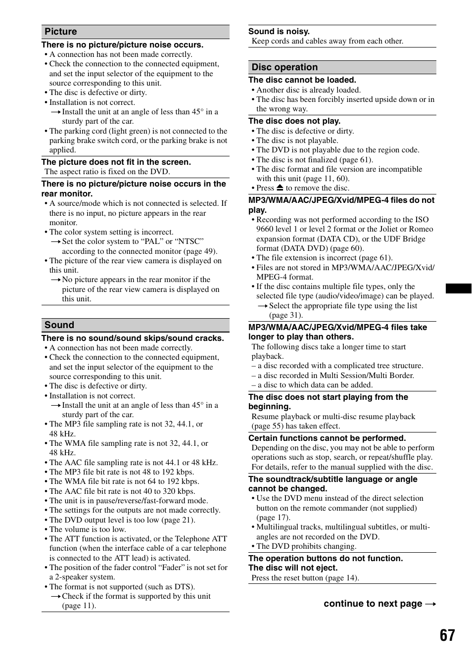 Sony XAV-622 User Manual | Page 67 / 228