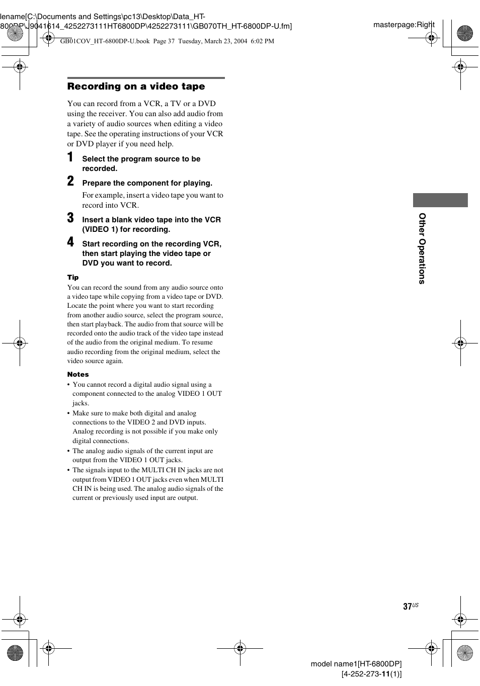 Sony HT-6800DP User Manual | Page 37 / 56