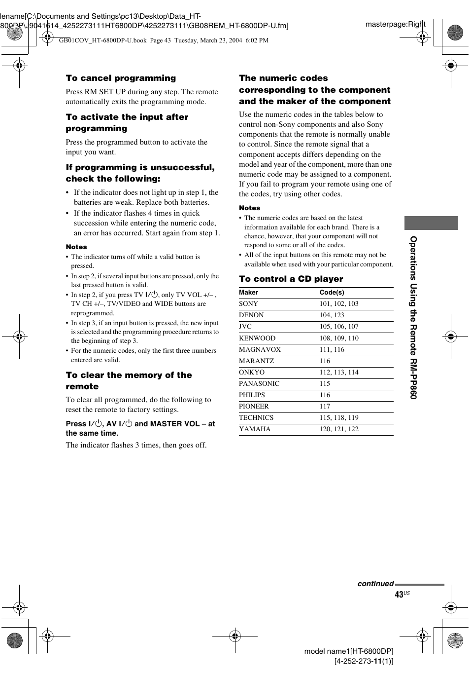 S 43–4 | Sony HT-6800DP User Manual | Page 43 / 56