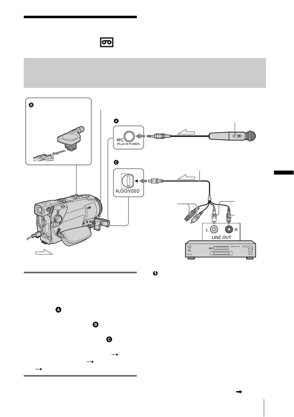 Dubbing sound to a recorded tape, Preparing for audio recording, Du b b in g /e d itin g | Sony DCR-HC85 User Manual | Page 105 / 152