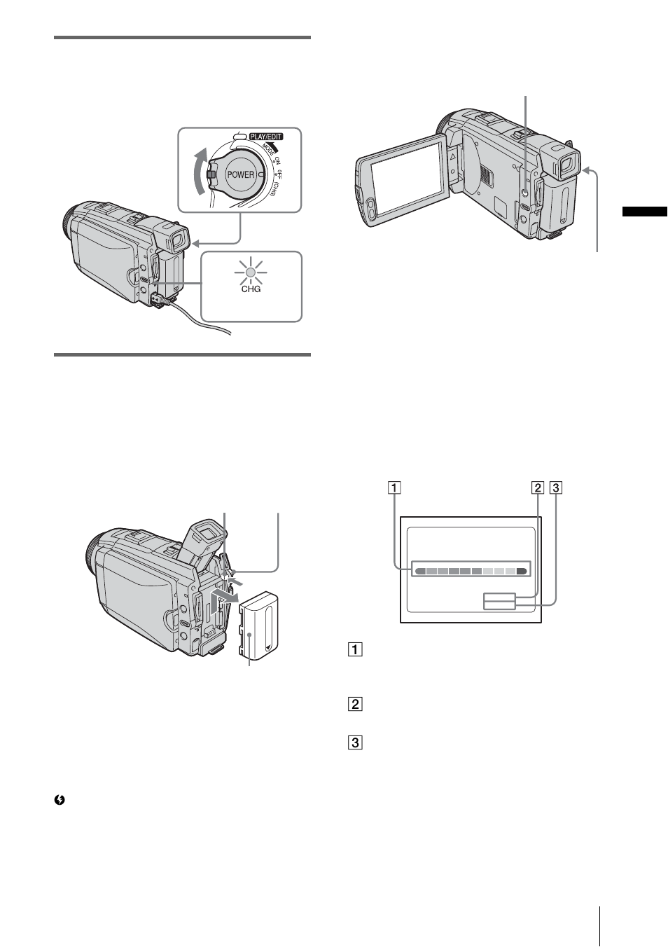 Get ting st art e d 15, After charging the battery | Sony DCR-HC85 User Manual | Page 15 / 152