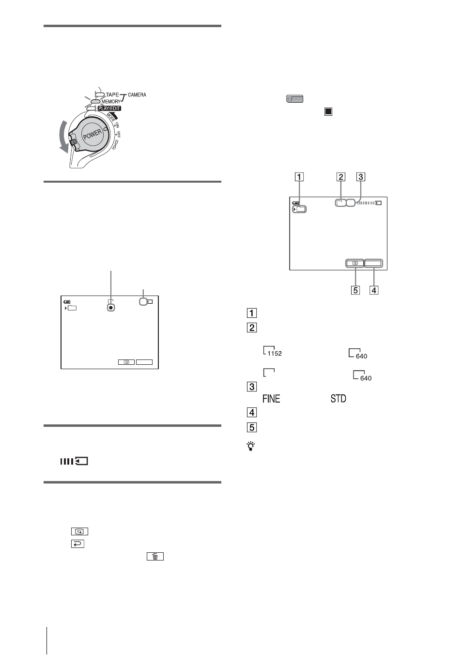 Indicators displayed during recording | Sony DCR-HC85 User Manual | Page 30 / 152