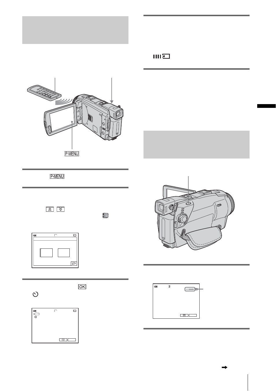 Using the self-timer, Recor d ing | Sony DCR-HC85 User Manual | Page 33 / 152