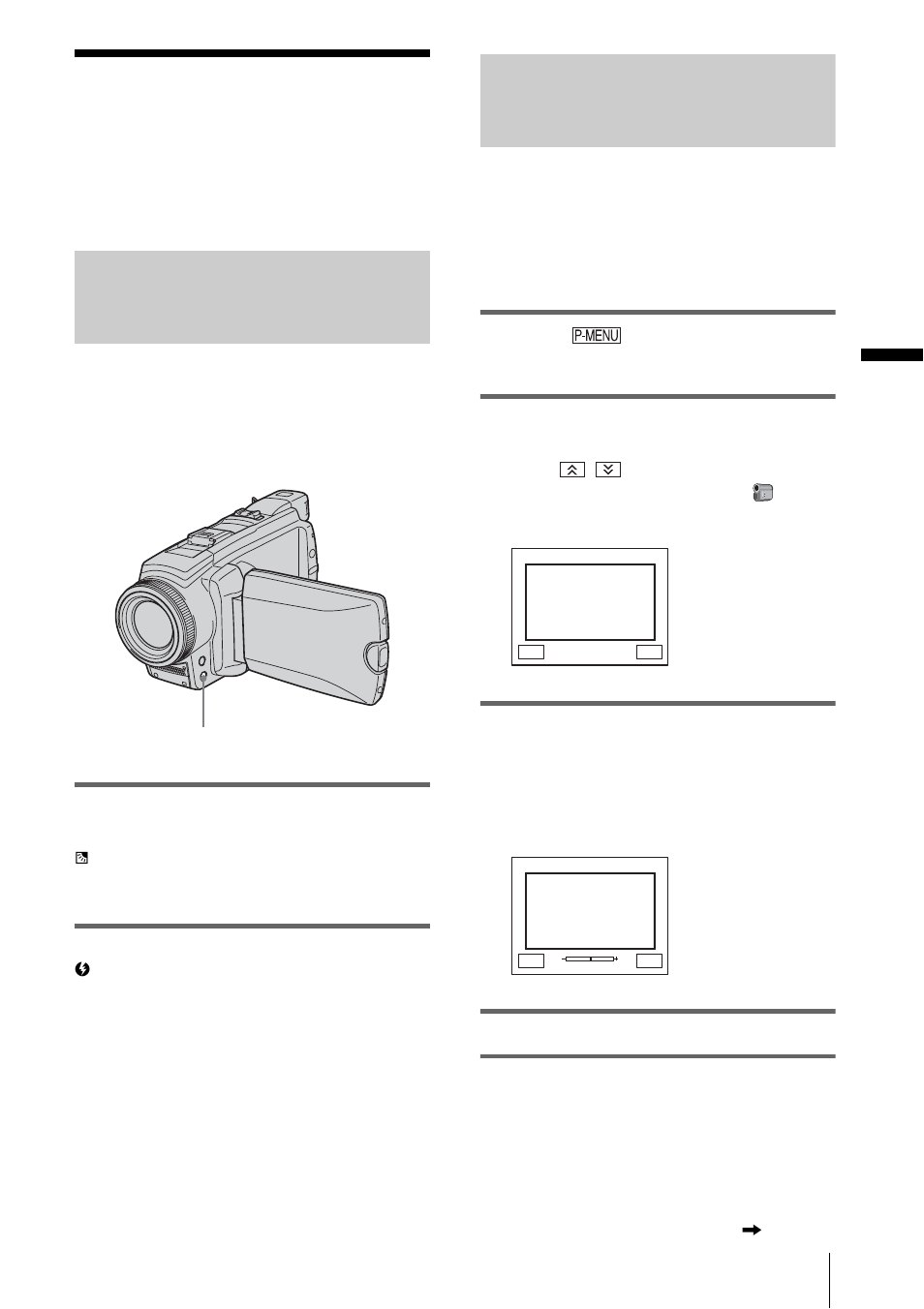 Adjusting the exposure, Adjusting the exposure for backlit subjects, P. 37) | Sony DCR-HC85 User Manual | Page 37 / 152