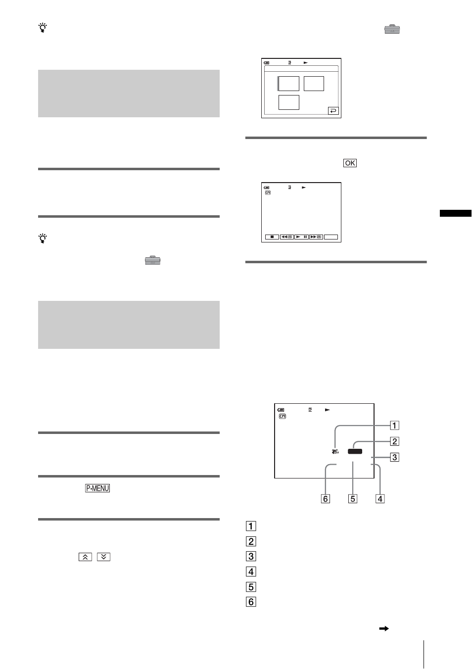 Displaying the screen indicators, P. 57), P. 57) will n | Ng (p. 57), Pla yba ck, Camera settings data display | Sony DCR-HC85 User Manual | Page 57 / 152