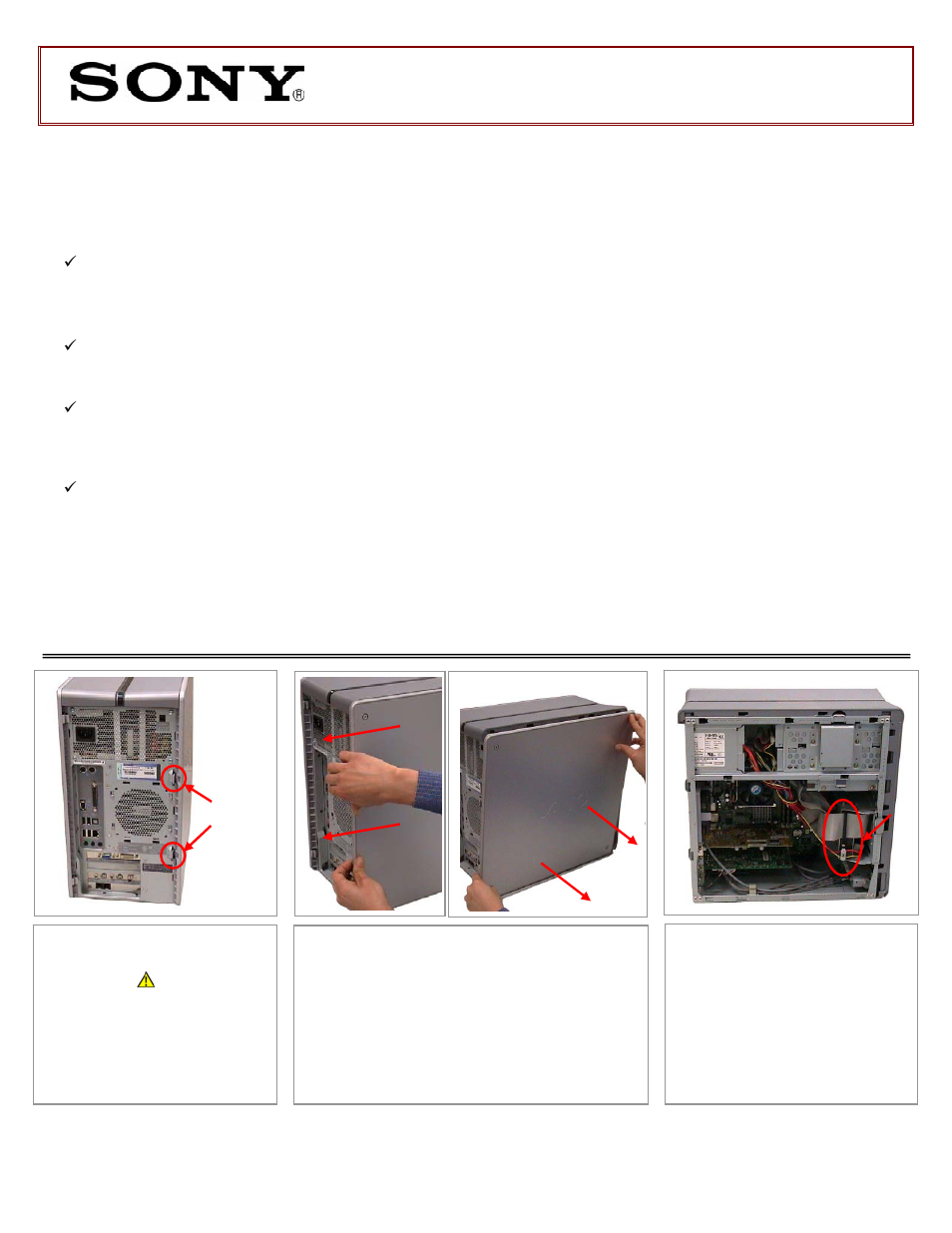 Sony PCV-RZ40C1B User Manual | 2 pages