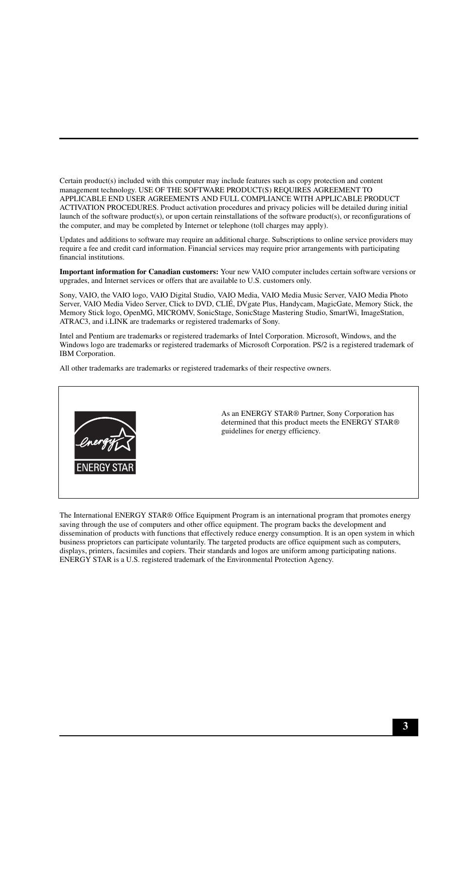 Sony VGN-C190PB User Manual | Page 3 / 20
