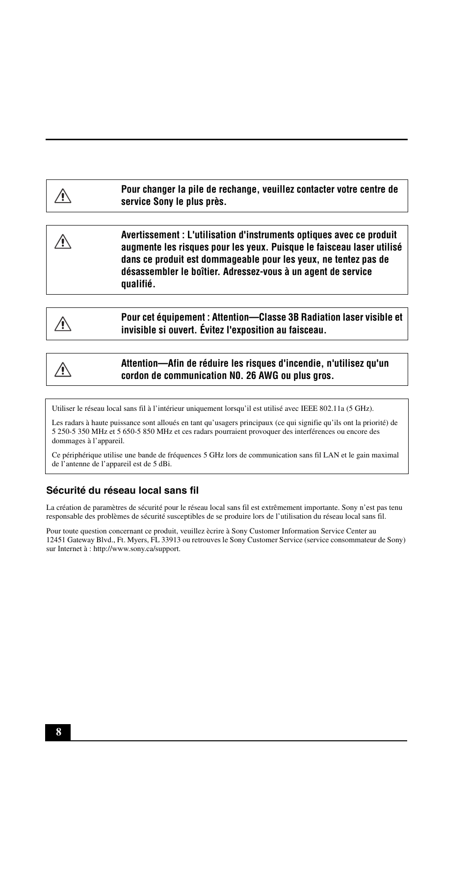 Sony VGN-C190PB User Manual | Page 8 / 20