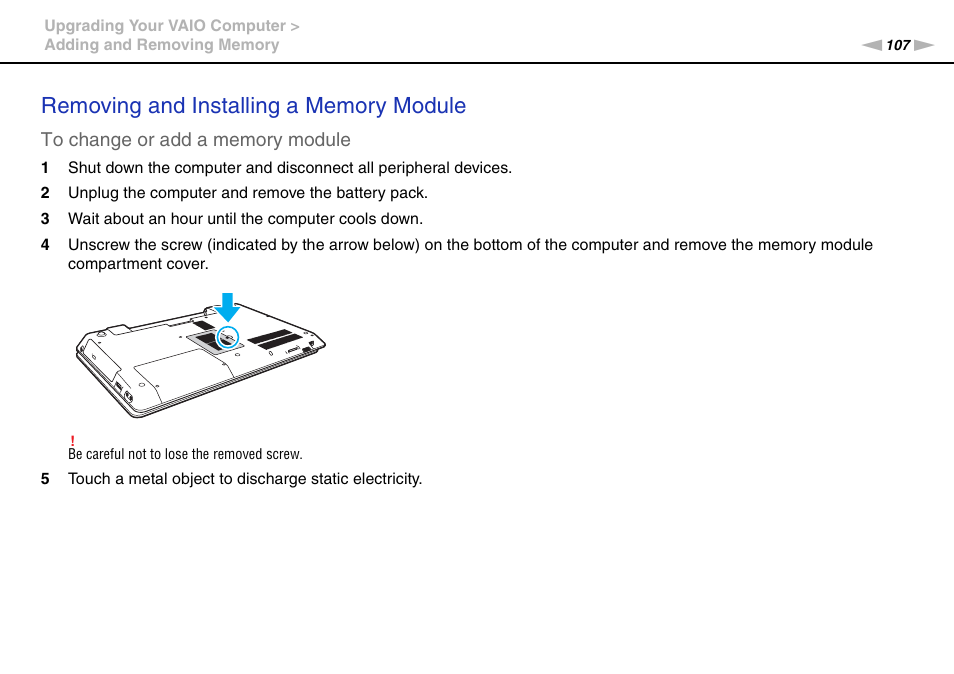 Sony VPCF221FX User Manual | Page 107 / 176