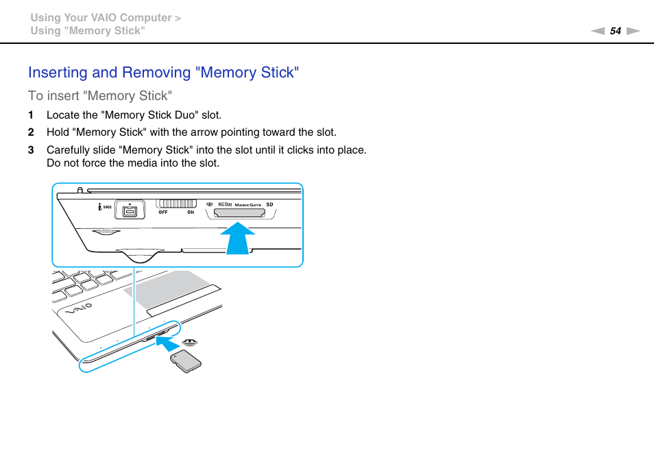 Sony VPCF221FX User Manual | Page 54 / 176