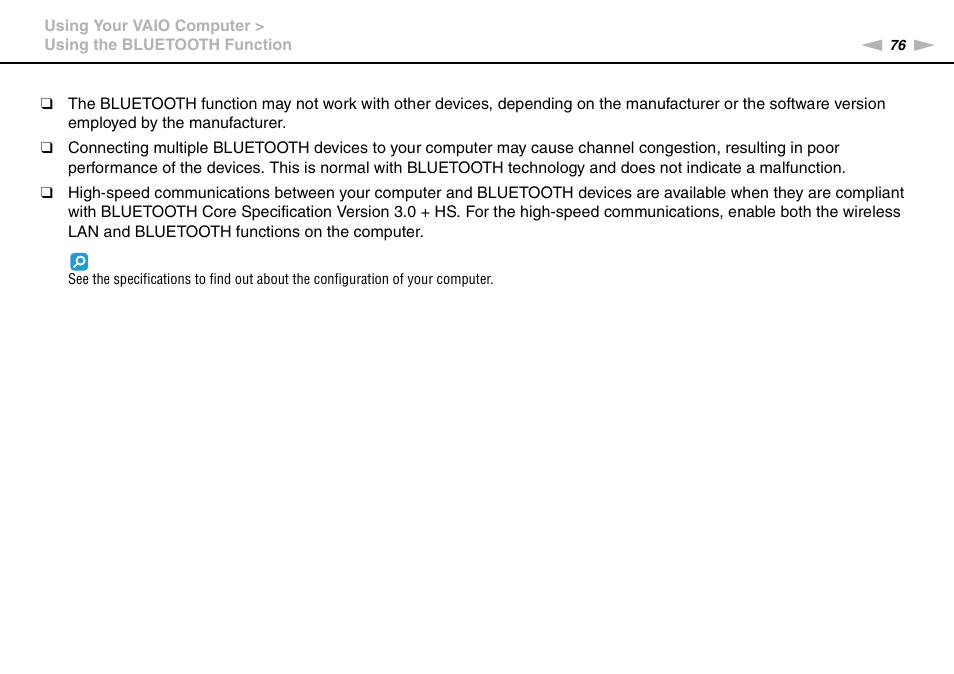 Sony VPCF221FX User Manual | Page 76 / 176