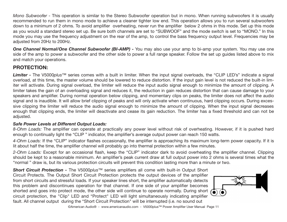 American Audio V5000plus User Manual | Page 11 / 18