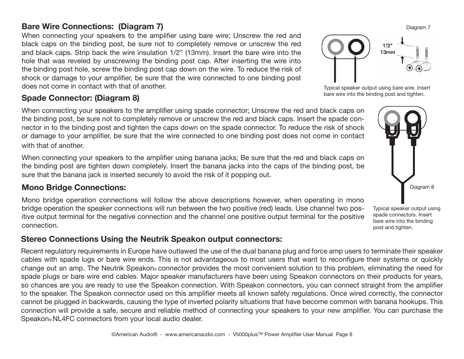 American Audio V5000plus User Manual | Page 8 / 18