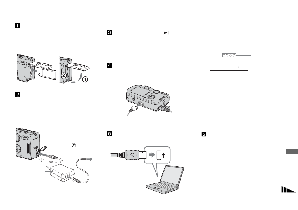 Connecting the camera to your computer, Connecting the camera to your, Computer | Sony DSC-P100LJ User Manual | Page 83 / 128